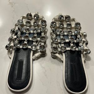 Alexander wang Diamond studded mules size 6 1/2 excellent condition